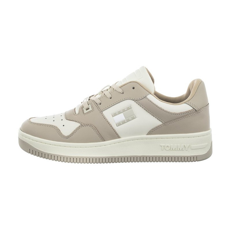 Tommy Hilfiger Tommy Jeans Basket Leather Classic Beige EM0EM01165 ACI (TH762-a) sports shoes