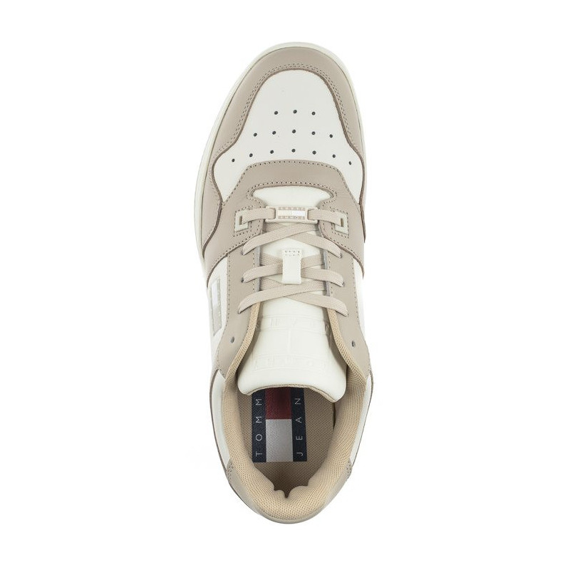 Tommy Hilfiger Tommy Jeans Basket Leather Classic Beige EM0EM01165 ACI (TH762-a) sportiniai bateliai