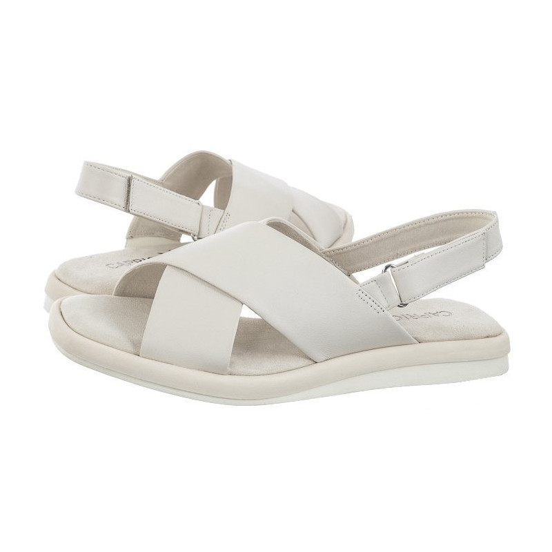 Caprice Białe 9-28102-20 170 Off White Nappa (CP365-a) sandalai