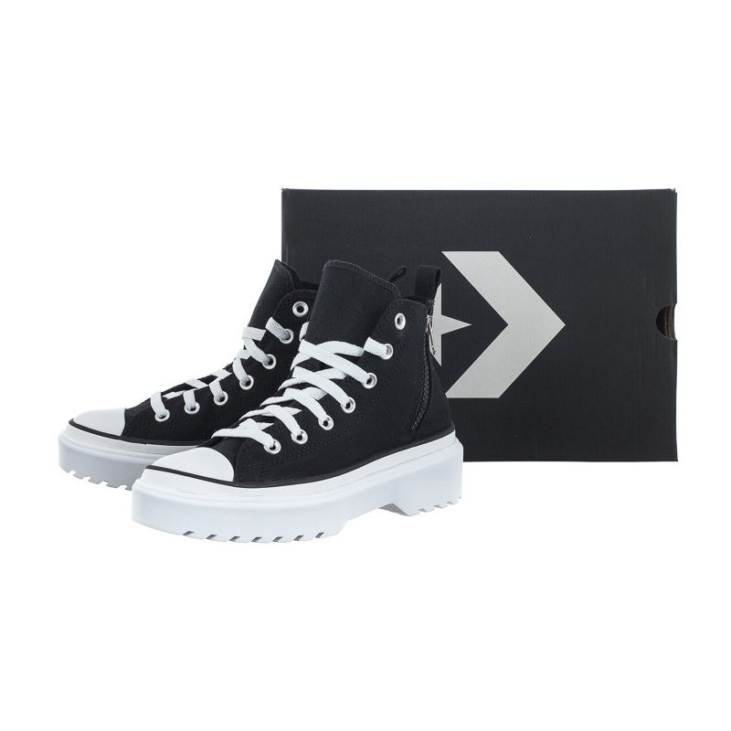 Converse CTAS Lugged Lift Hi Black/Black/White A03011C (CO604-a) apavi