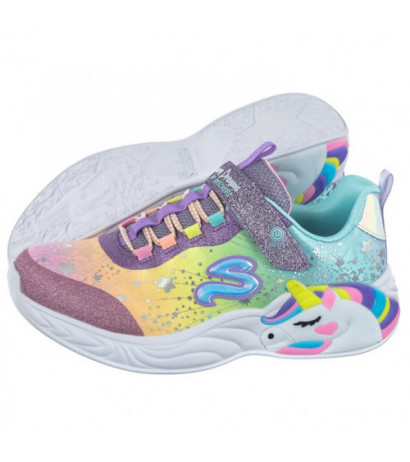 Skechers S Lights Unicorn Dreams Purple/Multi 302211L/PRMT (SK158-a) sports shoes