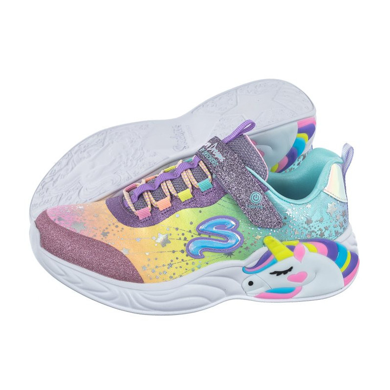 Skechers S Lights Unicorn Dreams Purple/Multi 302211L/PRMT (SK158-a) sports shoes