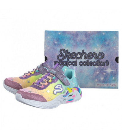 Skechers S Lights Unicorn Dreams Purple/Multi 302211L/PRMT (SK158-a) sports shoes