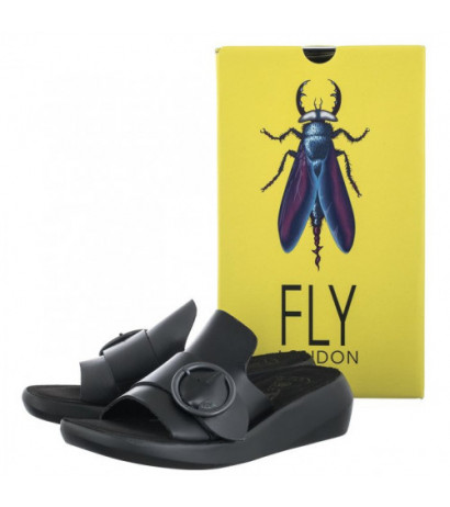 FLY London Beyd Bridle Black P144925000 (FL388-a) Sieviešu apavi/Flip Flops