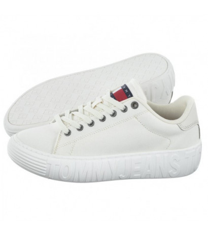 Tommy Hilfiger Tommy Jeans New Cupsole Cnvas Cn Ecru EN0EN02171 YBL (TH774-a) sports Shoes