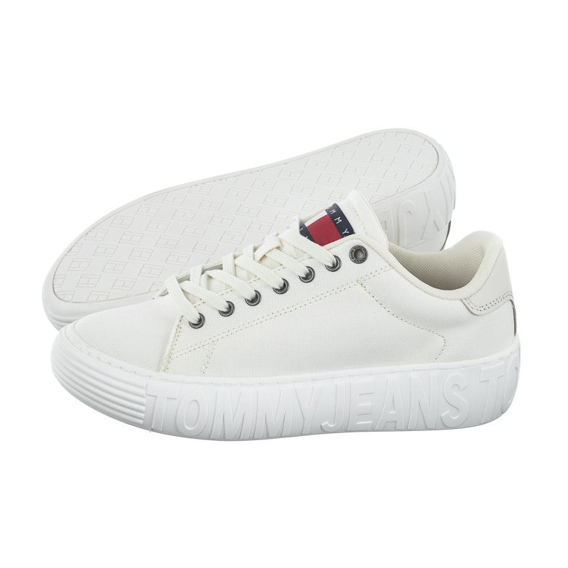 Tommy Hilfiger Tommy Jeans New Cupsole Cnvas Cn Ecru EN0EN02171 YBL (TH774-a) sports Shoes