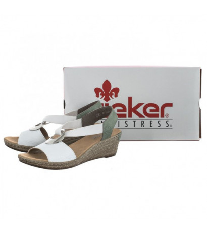 Rieker Białe 624H6-80 White Combination (RI118-a) shoes