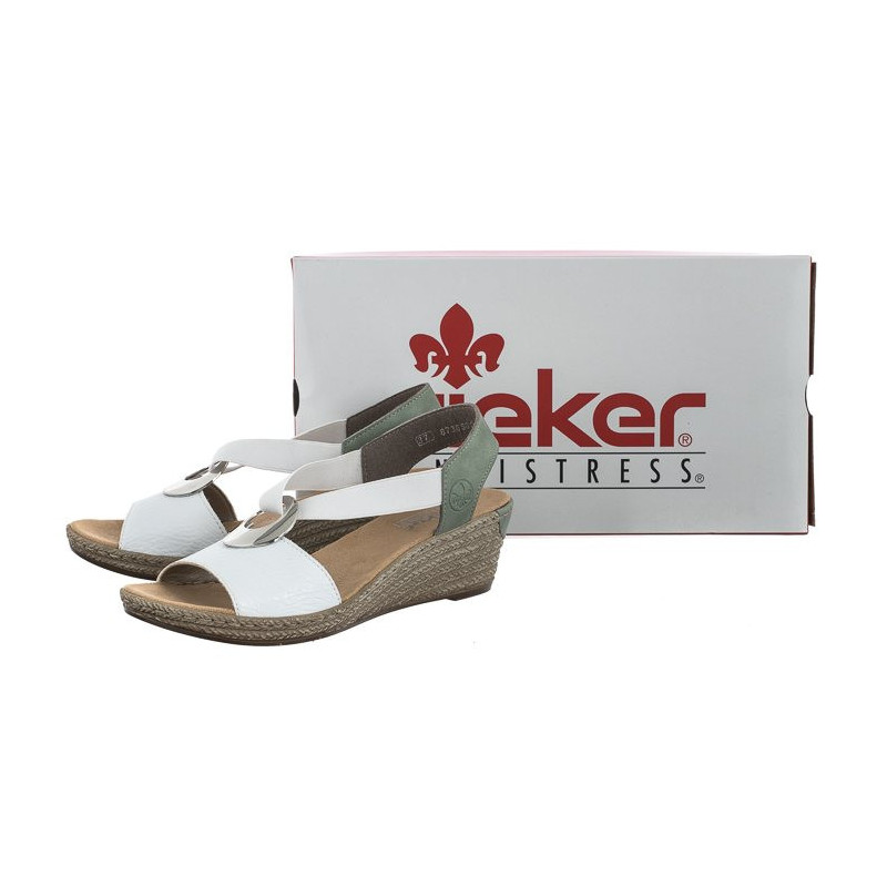 Rieker Białe 624H6-80 White Combination (RI118-a) shoes