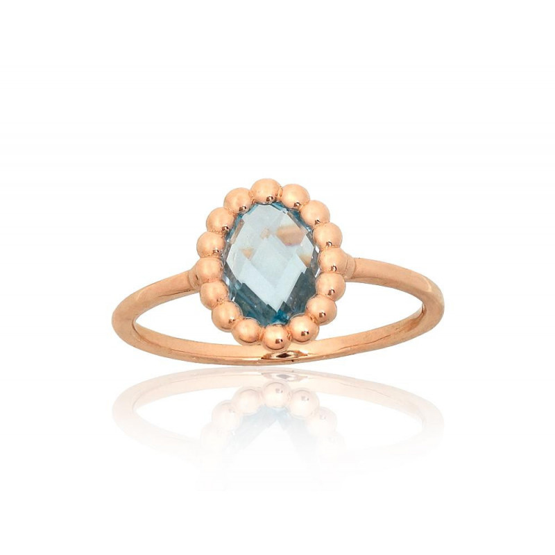 Gold ring 1101149(Au-R)_TZLB, Red Gold 585°, Sky Blue Topaz