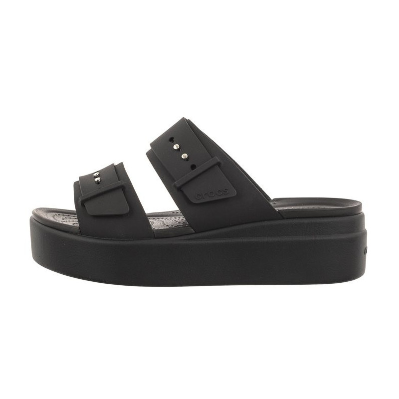 Crocs Brooklyn Buckle Low Wedge Black 207431-001 (CR293-b) Sieviešu apavi/Flip Flops