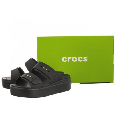 Crocs Brooklyn Buckle Low Wedge Black 207431-001 (CR293-b) Moteriški batai/šlepetės