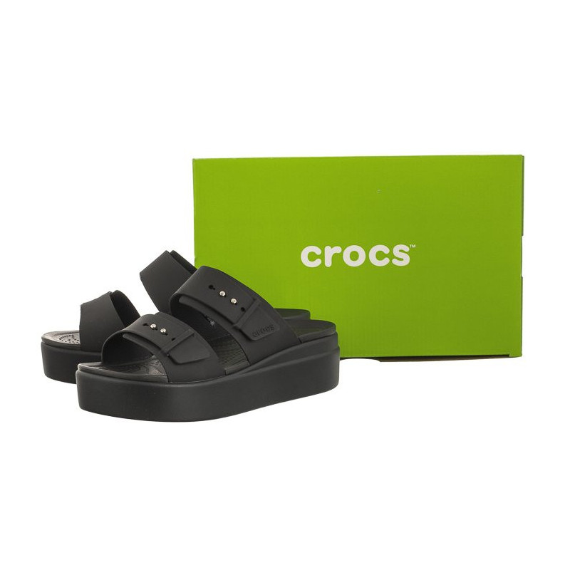 Crocs Brooklyn Buckle Low Wedge Black 207431-001 (CR293-b) Moteriški batai/šlepetės