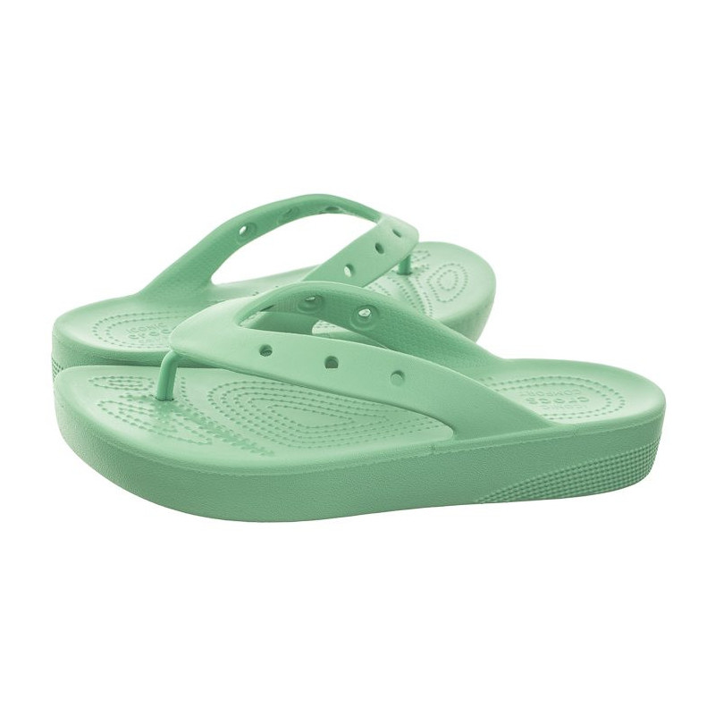 Crocs Classic Platform Flip W Jade Stone 207714-3UG (CR238-d) apavi