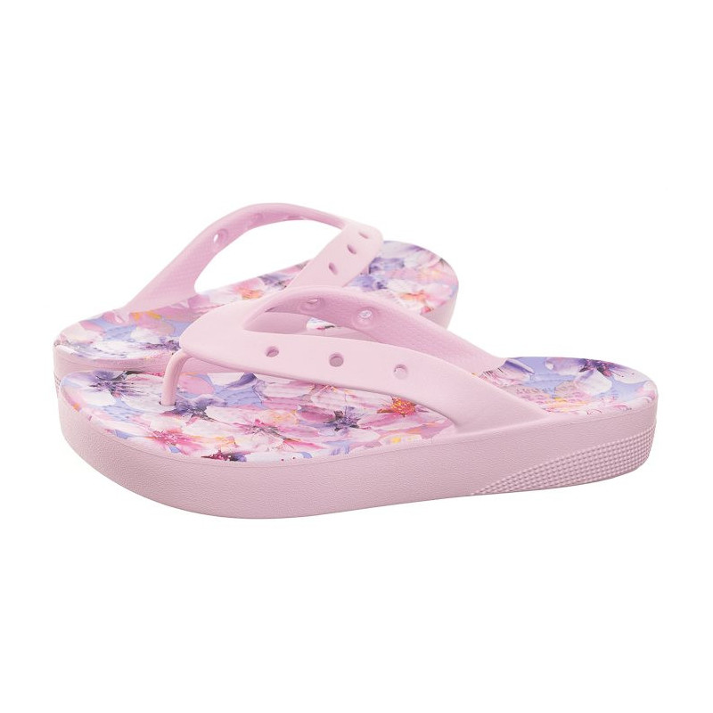 Crocs Classic Platform Cherry Blossom Flip Ballerina Pink/Flor 208834-6W8 (CR297-a) apavi