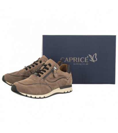 Caprice Beżowe 9-237750-29 325 Muscat Suede C (CP329-b) sporta apavi