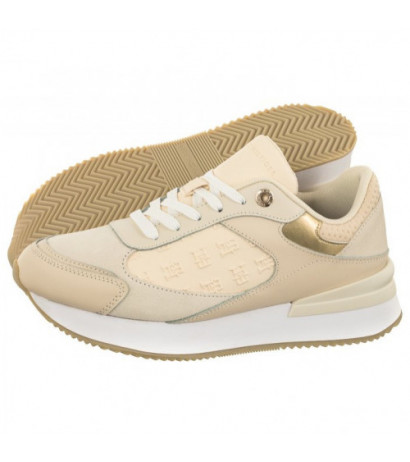 Tommy Hilfiger Elevated Embossed Runner Gold Sugarcane FW0FW07384 AA8 (TH837-a) sports Shoes