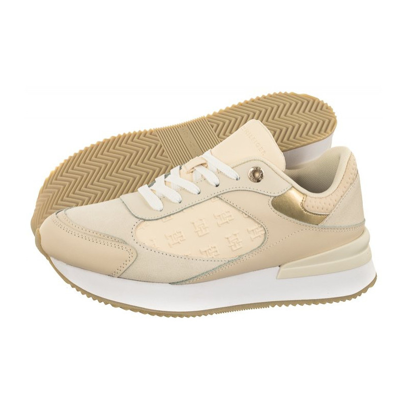 Tommy Hilfiger Elevated Embossed Runner Gold Sugarcane FW0FW07384 AA8 (TH837-a) sporta apavi