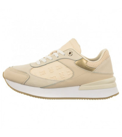 Tommy Hilfiger Elevated Embossed Runner Gold Sugarcane FW0FW07384 AA8 (TH837-a) sports Shoes