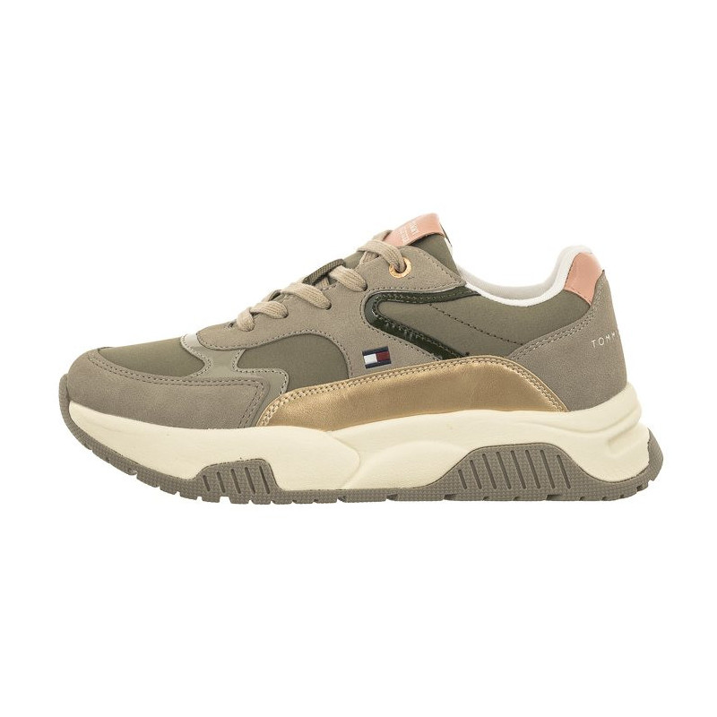 Tommy Hilfiger Low Cut Lace-Up Sneaker T3A9-33000-1492 A177 Grey/Military Green (TH840-a) spordijalatsid