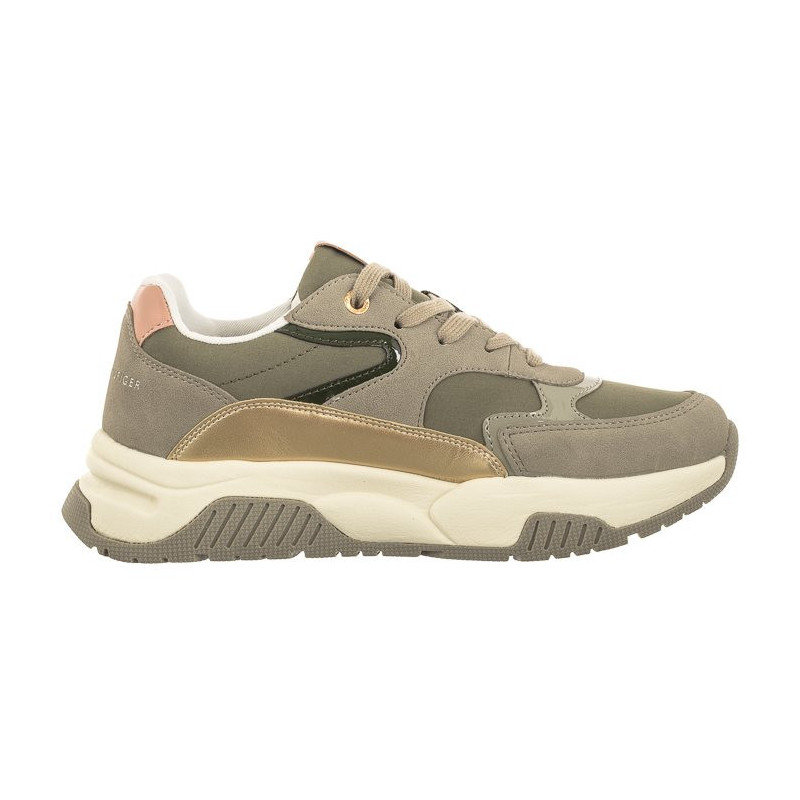 Tommy Hilfiger Low Cut Lace-Up Sneaker T3A9-33000-1492 A177 Grey/Military Green (TH840-a) sporta apavi