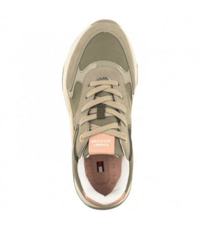 Tommy Hilfiger Low Cut Lace-Up Sneaker T3A9-33000-1492 A177 Grey/Military Green (TH840-a) sportiniai bateliai