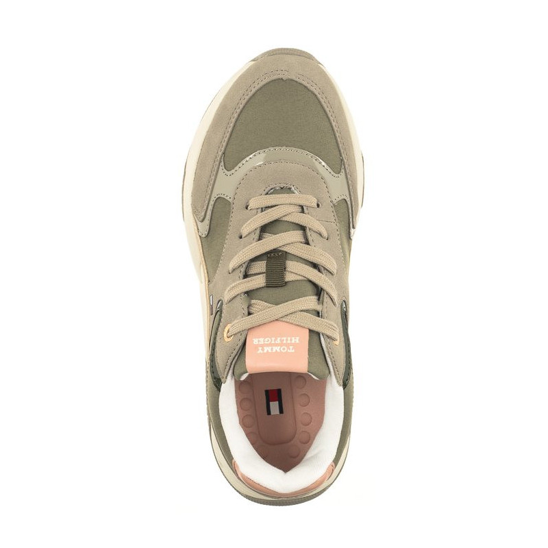 Tommy Hilfiger Low Cut Lace-Up Sneaker T3A9-33000-1492 A177 Grey/Military Green (TH840-a) sportiniai bateliai