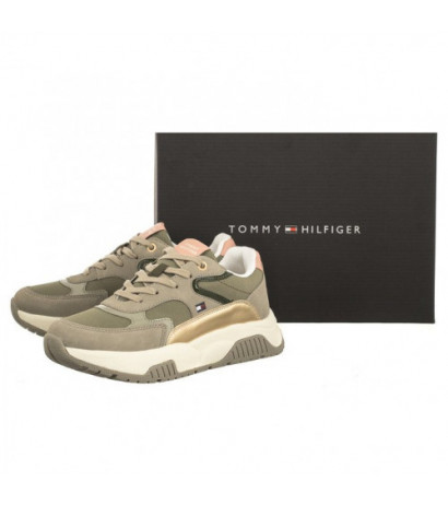 Tommy Hilfiger Low Cut Lace-Up Sneaker T3A9-33000-1492 A177 Grey/Military Green (TH840-a) sporta apavi