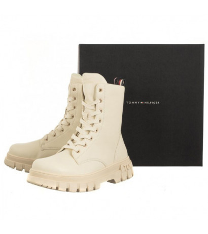 Tommy Hilfiger Lace-Up Bootie T3A5-33057-1355 101 Ivory (TH844-a) batai