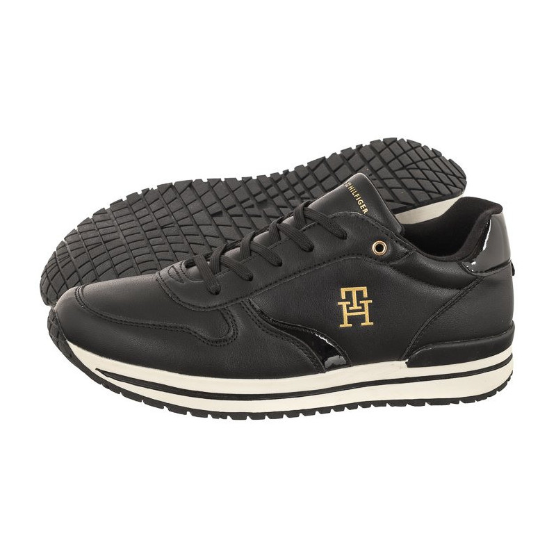 Tommy Hilfiger Monogram Low Cut Lace-Up Sneaker T3A9-32994-1355 999 Black (TH838-a) sportiniai bateliai