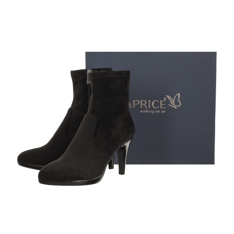 Caprice Czarne 9-25338-41 044 Black Stretch (CP380-a) kurpes