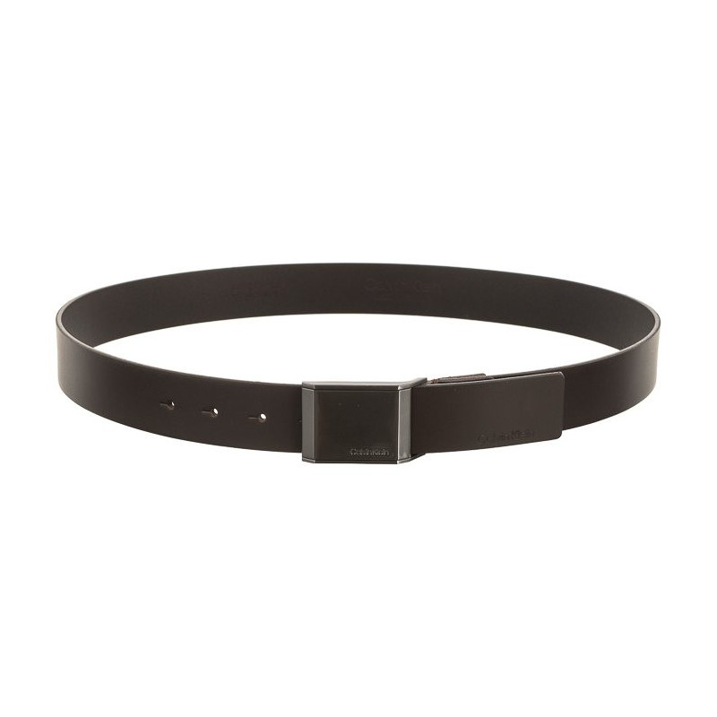 Calvin Klein Adj Beveled Plaque 35mm Dark Brown K50K510950 GE7 (CK345-a) belt