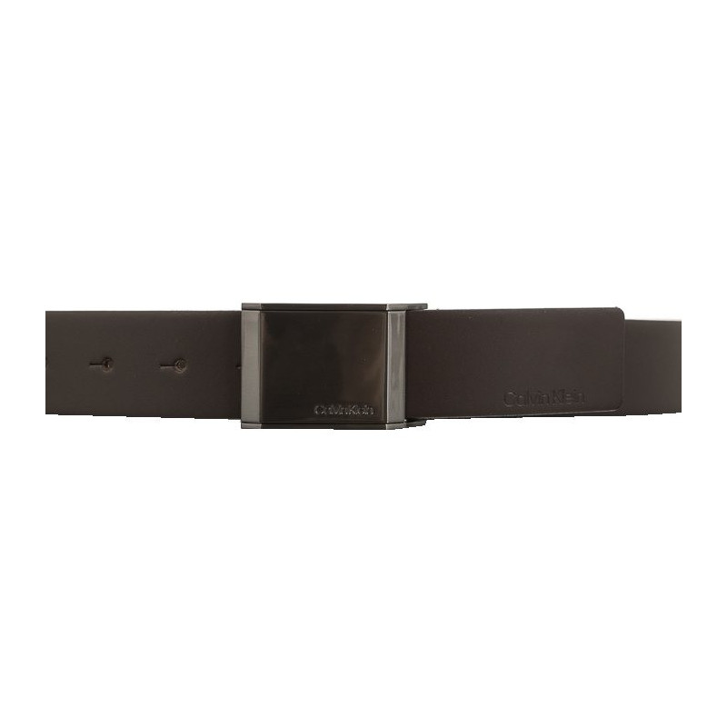 Calvin Klein Adj Beveled Plaque 35mm Dark Brown K50K510950 GE7 (CK345-a) belt