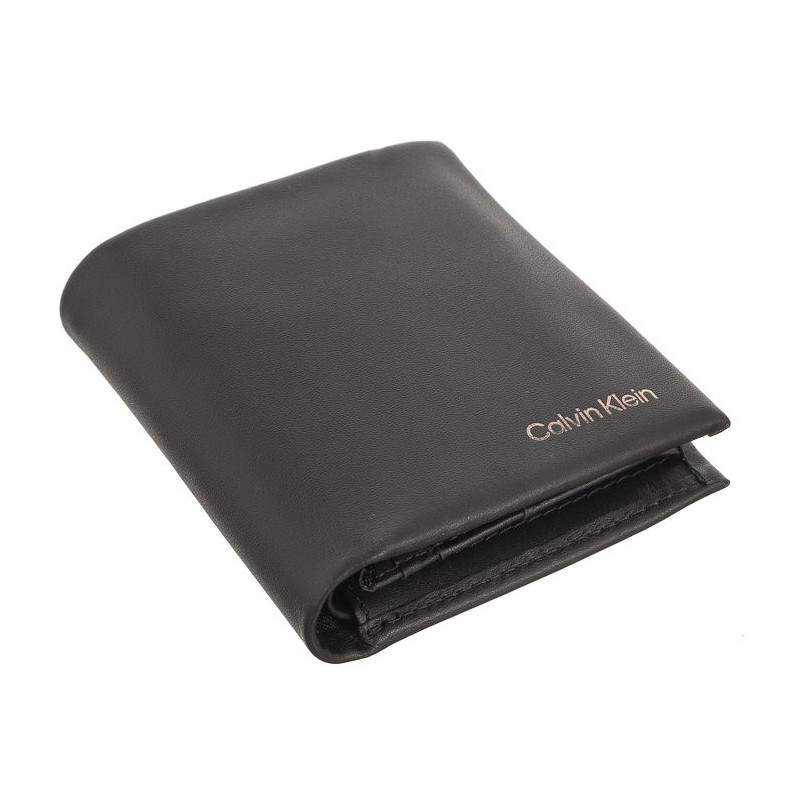 Calvin Klein CK Concise Trifold 6CC W/Coin Black K50K510593 BAX (CK347-a) handbag