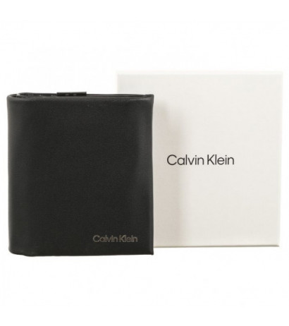 Calvin Klein CK Concise Trifold 6CC W/Coin Black K50K510593 BAX (CK347-a) handbag