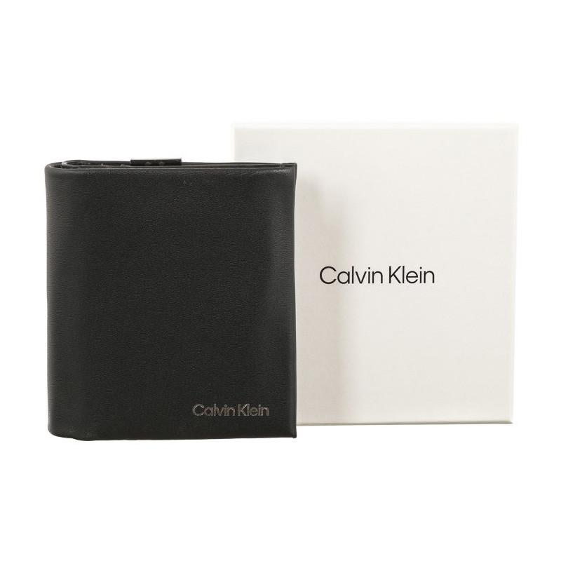 Calvin Klein CK Concise Trifold 6CC W/Coin Black K50K510593 BAX (CK347-a) handbag