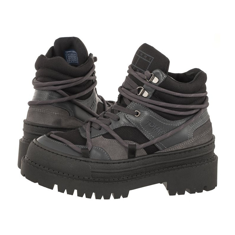 Tommy Hilfiger Tjw Hybrid Boot Black/New Charcoal EN0EN02338 BDS (TH859-a) kurpes