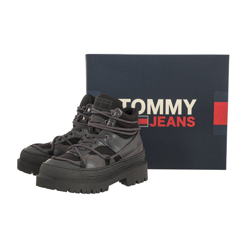 Tommy Hilfiger Tjw Hybrid Boot Black/New Charcoal EN0EN02338 BDS (TH859-a) kurpes