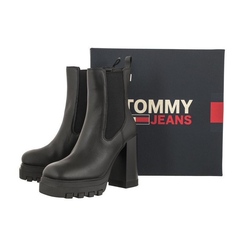 Tommy Hilfiger Tjw High Heel Chelsea Black EN0EN02306 BDS (TH860-a) kurpes