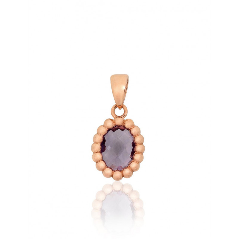 Gold pendant 1301048(Au-R)_AM, Red Gold 585°, Amethyst