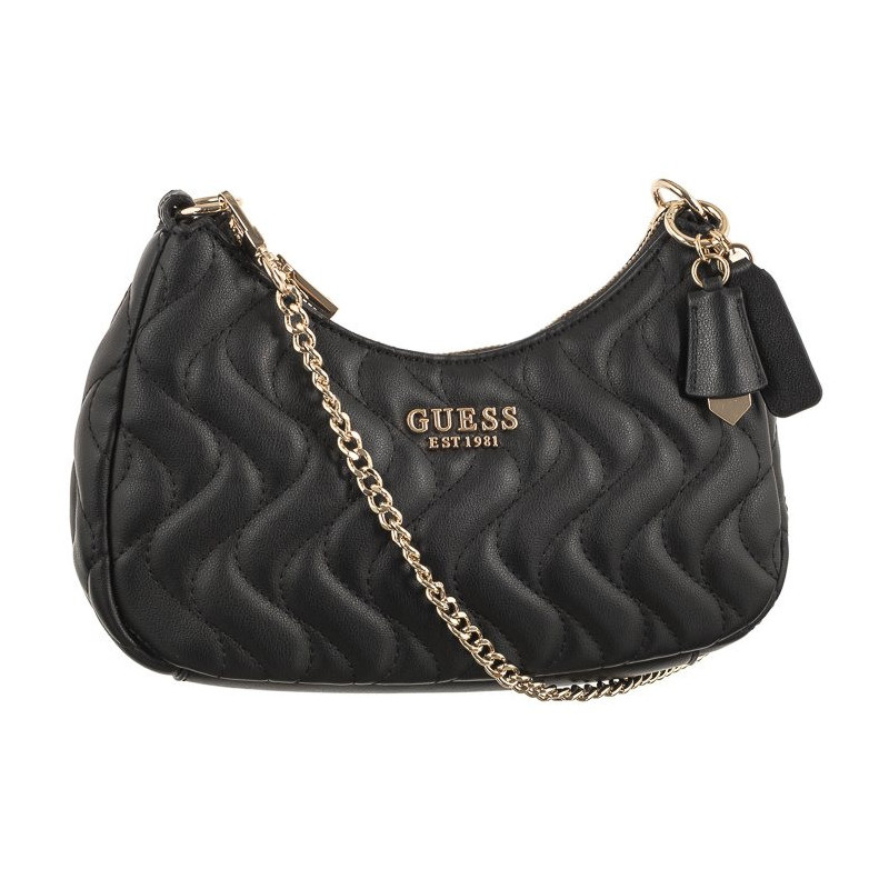 Guess Eco Mai Crossbody Top Zip HWEQG8 96912 Black (GU477-a) handbag