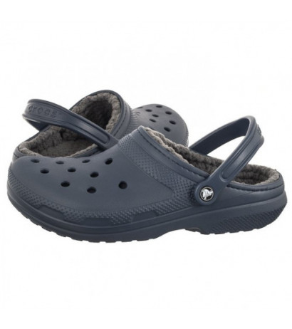 Crocs Classic Lined Clog Navy/Charcoal 203591-459 (CR263-b) šlepetės