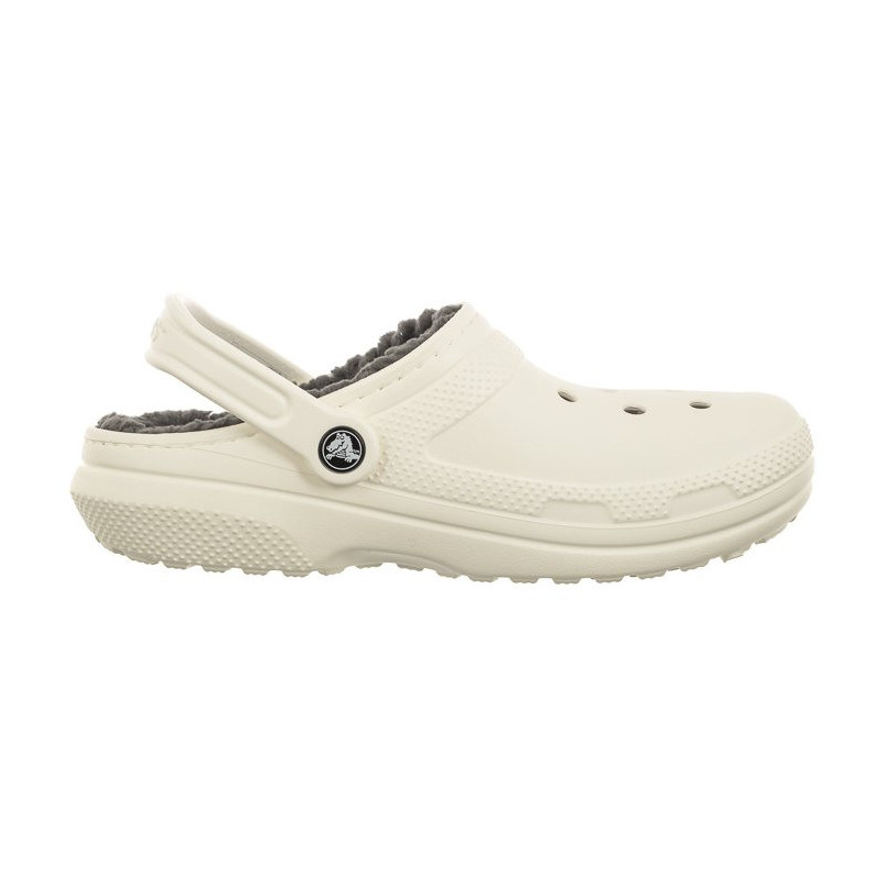 Crocs Classic Lined Clog White/Grey 203591-10M (CR266-c) Women's Shoes/Flip Flops