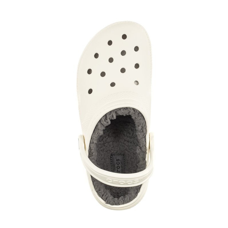 Crocs Classic Lined Clog White/Grey 203591-10M (CR266-c) Women's Shoes/Flip Flops