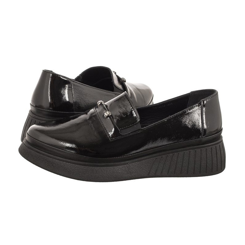 Venezia Czarne Lakierowane P108424 48 Black (VE728-a) shoes