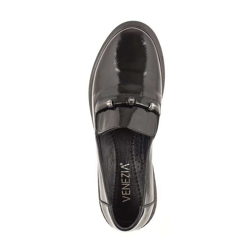 Venezia Czarne Lakierowane P108424 48 Black (VE728-a) shoes