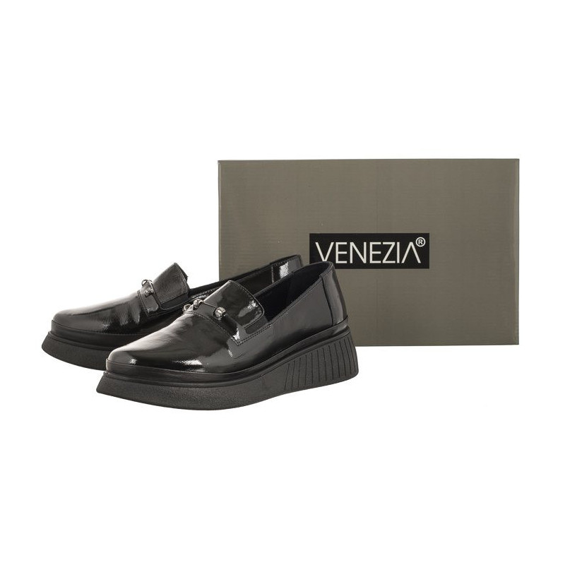 Venezia Czarne Lakierowane P108424 48 Black (VE728-a) kurpes