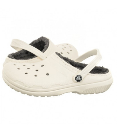 Crocs Classic Lined Clog K White/Grey 207010-10M (CR265-c) šlepetės