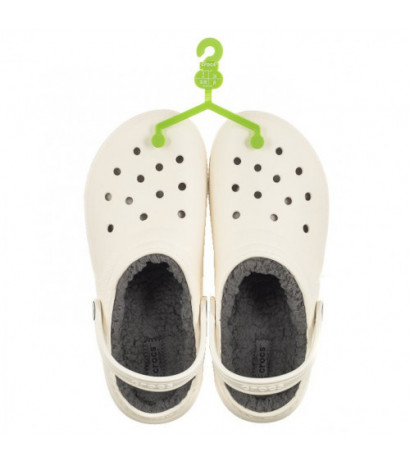 Crocs Classic Lined Clog K White/Grey 207010-10M (CR265-c) čības