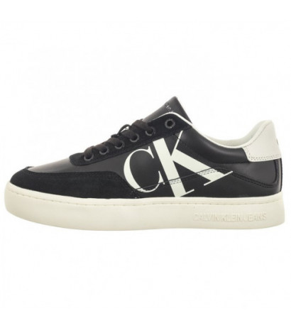 Calvin Klein Classic Cupsole Laceup Mix Lth Black/Bright White/Silver YW0YW01057 BEH (CK353-a) spordijalatsid