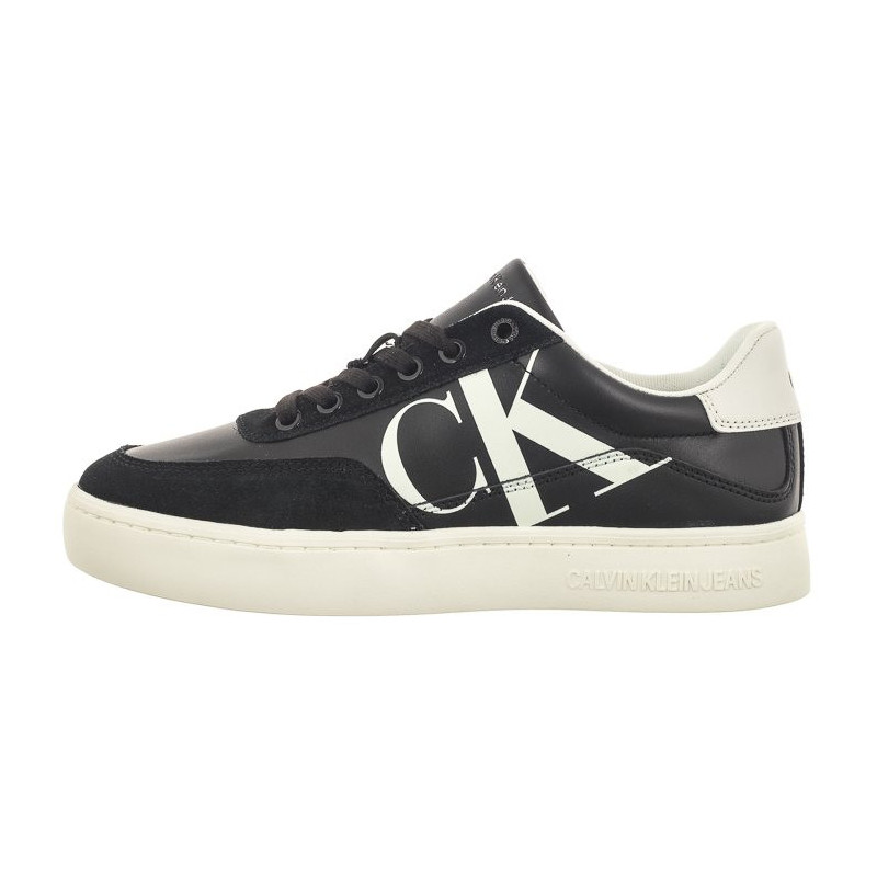 Calvin Klein Classic Cupsole Laceup Mix Lth Black/Bright White/Silver YW0YW01057 BEH (CK353-a) spordijalatsid